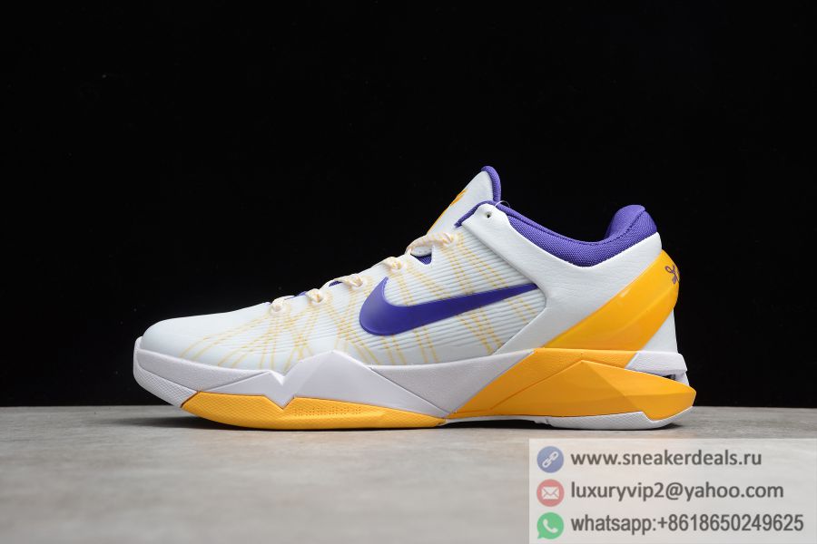 Nike Zoom Kobe VII System LAKERS Purple Yellow 488371-101 Men Basketball Shoes